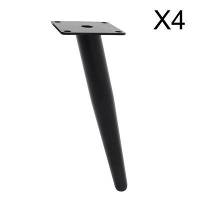 Set of 4 Black Tapered Metal Table Legs Furniture Leg Cabinet Feet for DIY Sofa Cabinet Chair Stool Bench H 35 cm Price Comparisons | Compare The Build