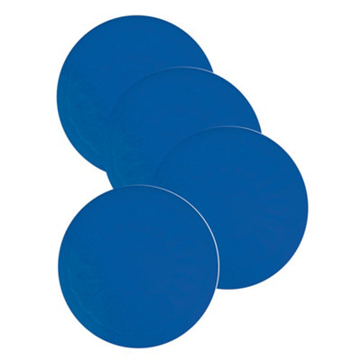 Set of 4 Blue Anti-Slip Silicone Coasters - 90mm x 90mm - Durable and Easy to Clean