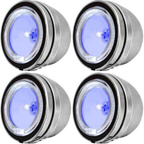 Set Of 4 Blue Halogen Car Light 5inch Spotlights Fog Spot Lights Fog Lights Led Lamp