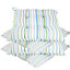 Set of 4 Blue Striped Cotton Garden Seat Pads with Ties