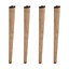 Set of 4 Brown Round Sloping Wooden Furniture Legs Table Legs  for DIY Coffee Table Chair Bench H 45 cm