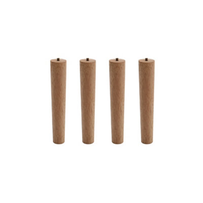 Set of 4 Brown Round Solid Wood Furniture Legs Table Legs for Coffee Table Chair Bench Sofa H 25 cm Price Comparisons | Compare The Build