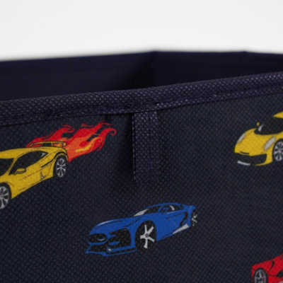 Set Of 4 Car Racer Storage Box Cubes Folding Space Saving Shelf Boxes - 5
