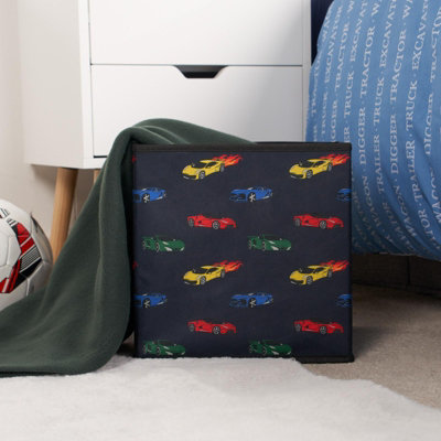 Set Of 4 Car Racer Storage Box Cubes Folding Space Saving Shelf Boxes - 7