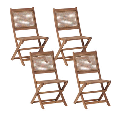 Set of 4 Chairs Light Wood PARAGGI