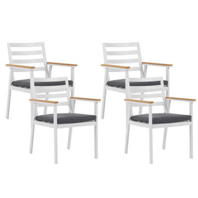 Set of 4 Chairs Metal Grey CAVOLI