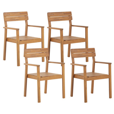 Set of 4 Chairs Wood Light Wood FORNELLI