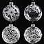 Set of 4 Clear Snowflakes Ball Christmas Decoration Set Xmas Ornament
