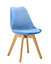 Set of 4 Colourful Tulip Wood Chairs Blue Orange Green Yellow Chairs