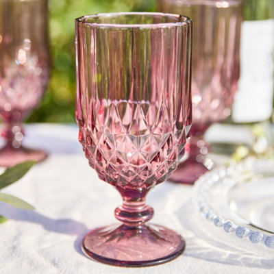 Vntage Crystal Stemmed Wne Glasses-set 6-crstal D'arques Durand