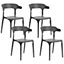 Set of 4 Dining Chairs Dark Grey GUBBIO