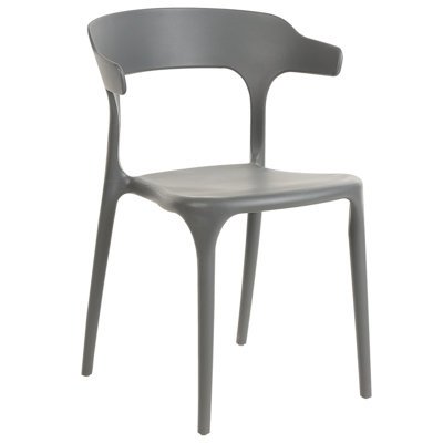 Set of 4 Dining Chairs Grey GUBBIO