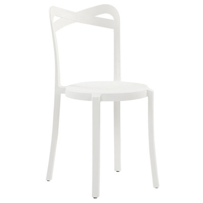 Set of 4 Dining Chairs White CAMOGLI