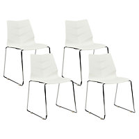 Set of 4 Dining Chairs White HARTLEY
