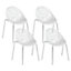 Set of 4 Dining Chairs White MUMFORD