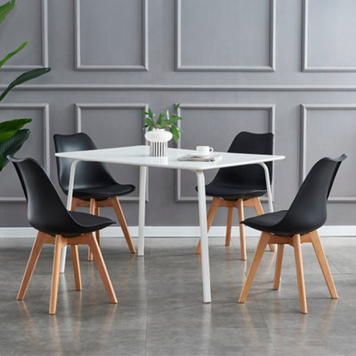 4 black best sale dining chairs