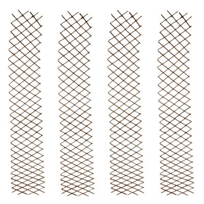 Set of 4 Expanding Willow Trellis (180cm x 30cm)