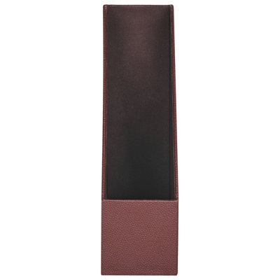 Set of 4 Faux Leather File Holders Red SUMER