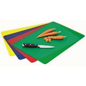 Set Of 4 Flexible Kitchen Chopping Board Hygiene Catering Food Cutting