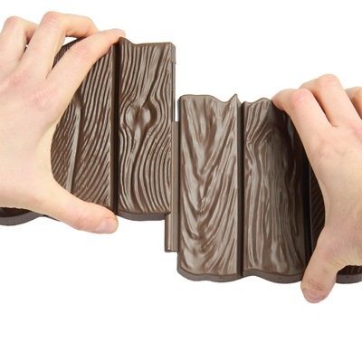 Set Of 4 FlexiLawn Garden Edging Panels, Weather Resistant Interlocking ...