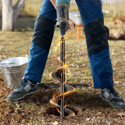 Set of 4 Garden Auger Drill Bits for Soil & Planting - Hex Shank ...