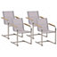 Set of 4 Garden Chairs Beige COSOLETO