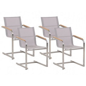 Set of 4 Garden Chairs Beige COSOLETO