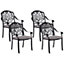 Set of 4 Garden Chairs Black ANCONA