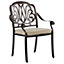 Set of 4 Garden Chairs Brown ANCONA