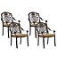 Set of 4 Garden Chairs Brown SALENTO