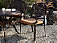 Set of 4 Garden Chairs Brown SALENTO