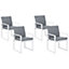 Set of 4 Garden Chairs Grey PANCOLE