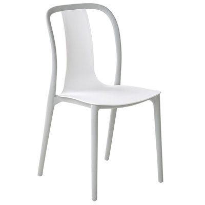 Set of 4 Garden Chairs White and Grey SPEZIA