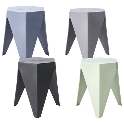 Set of 4 Garden Stools KARAVOS Multicolour