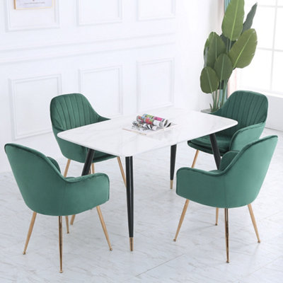 Emerald green dining chairs deals set of 4