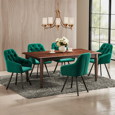 Velvet tufted dining chair hotsell