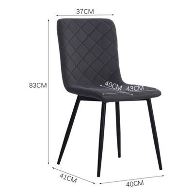 Set of 4 Grey Dining Chair Set Frosted Velvet Kitchen Chair Accent Chair for Living Room Kitchen