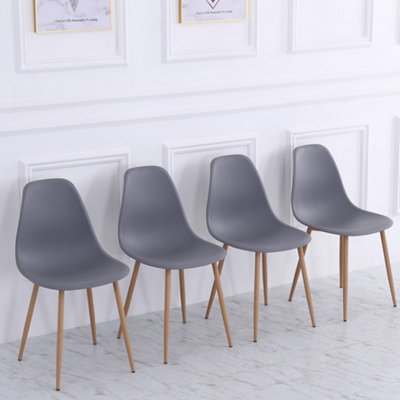 Plastic dining chairs set of deals 4