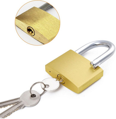 Set Of 4 Heavy Duty Brass Keyed Padlocks Reliable & Secure For Luggage Multi Purpose
