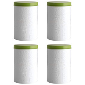 Set of 4 In In The Forest Storage Container White/Green