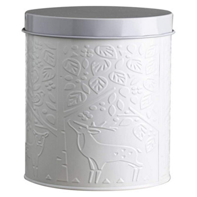 Set of 4 In The Forest Storage Container White/Silver