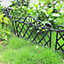 Set of 4 Interlocking Garden Plastic Edging Fence Panels for Yard and Patio