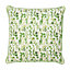 Set of 4 Large Green Leaf Print Outdoor Garden Sofa & Chair Cushions