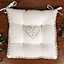 Set of 4 Love Heart Print Indoor Style Dining Chair Seat Pad Cushions