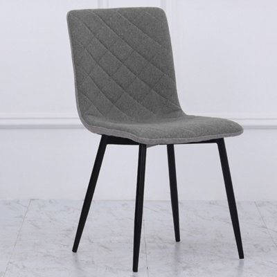 Set of 4 Modern Urban Style Armless Dining Chairs Light Grey 83cm H