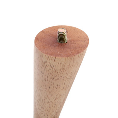 Set of 4 Natural Round Sloping Wooden Furniture Legs Table Legs H 10cm