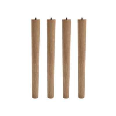 Set of 4 Natural Round Solid Wood Furniture Legs Table Legs H 45cm Price Comparisons | Compare The Build