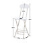 Set of 4 Outdoor White Folding Dining Chair Metal Frame