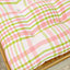 Set of 4 Pink and Green Outdoor Garden Chair Seat Pad Cushions