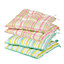 Set of 4 Pink and Yellow Outdoor Garden Chair  Seat Pad Cushions